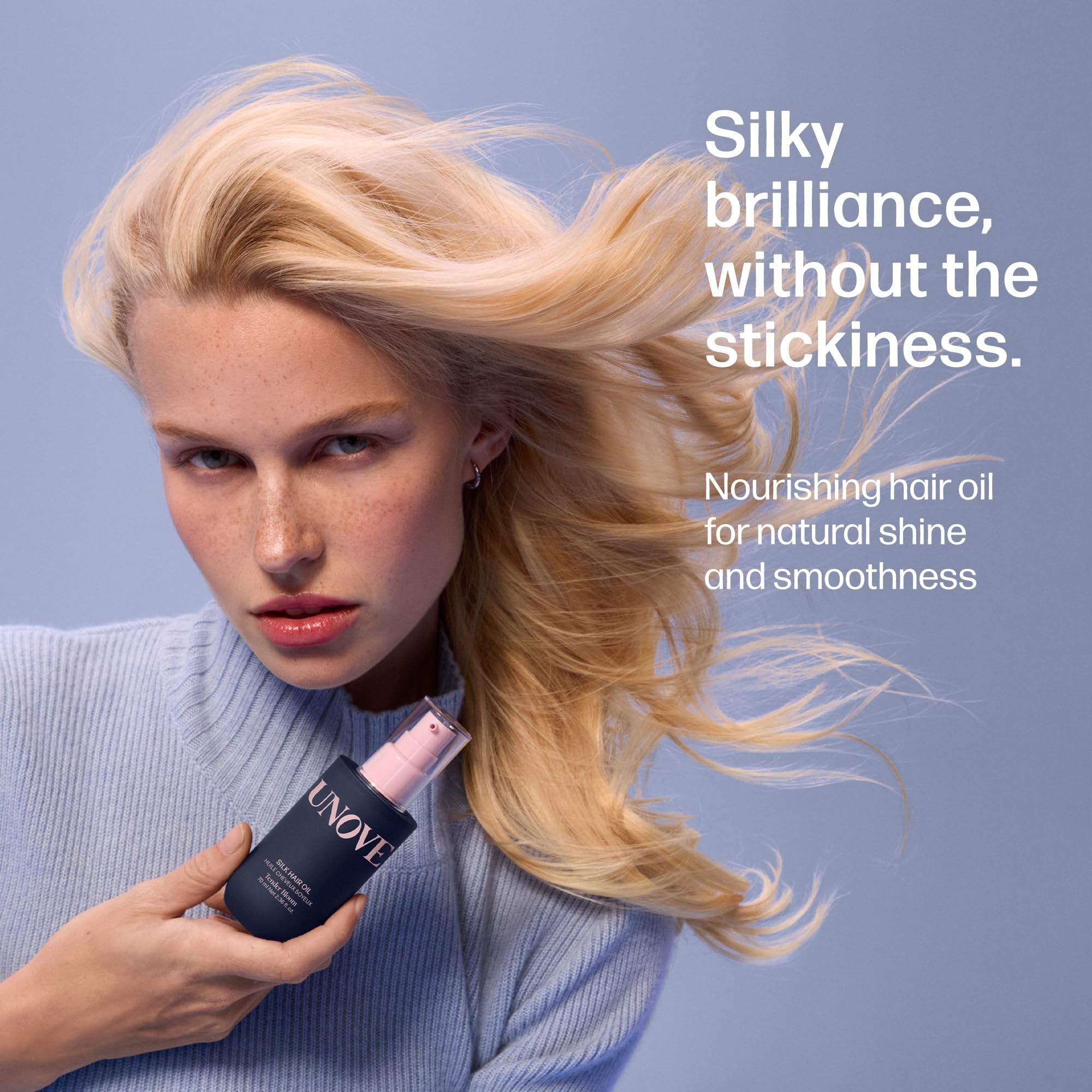 UNOVE Silk Oil Essence improves shine and smoothness of hair