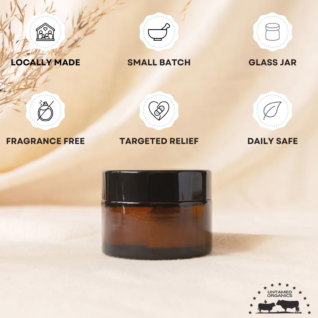 Untamed Organics Manteca de Res Pura uso nocturno para piel calmada