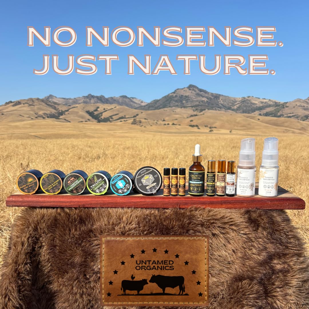 Untamed Organics packaging and branding conveying ethical sourcing.