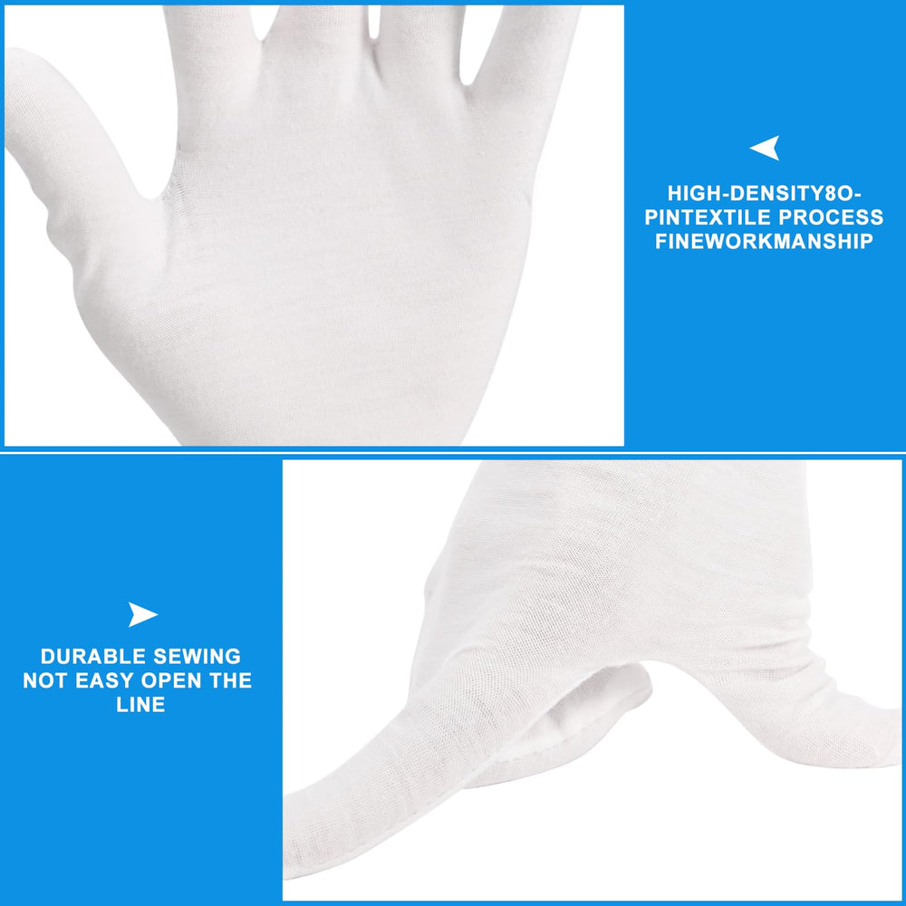 Untrytb white cotton gloves suitable for multiple tasks and gentle hand care.