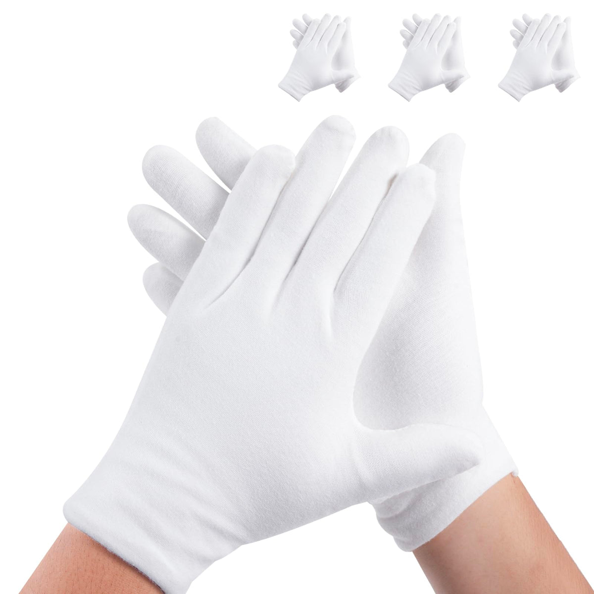 Untrytb white cotton gloves for overnight moisture lock and softer hands.