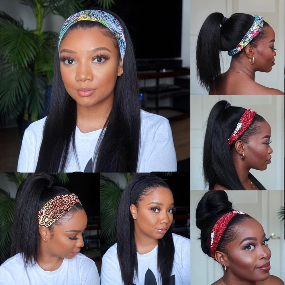 Packaging and included accessories for Unvizossa headband wig.