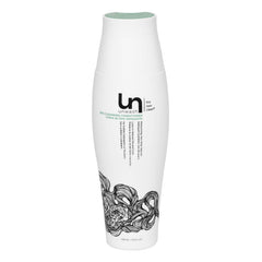 Unwash Bio-Cleansing Conditioner bottle shows hydrating formula for curly hair