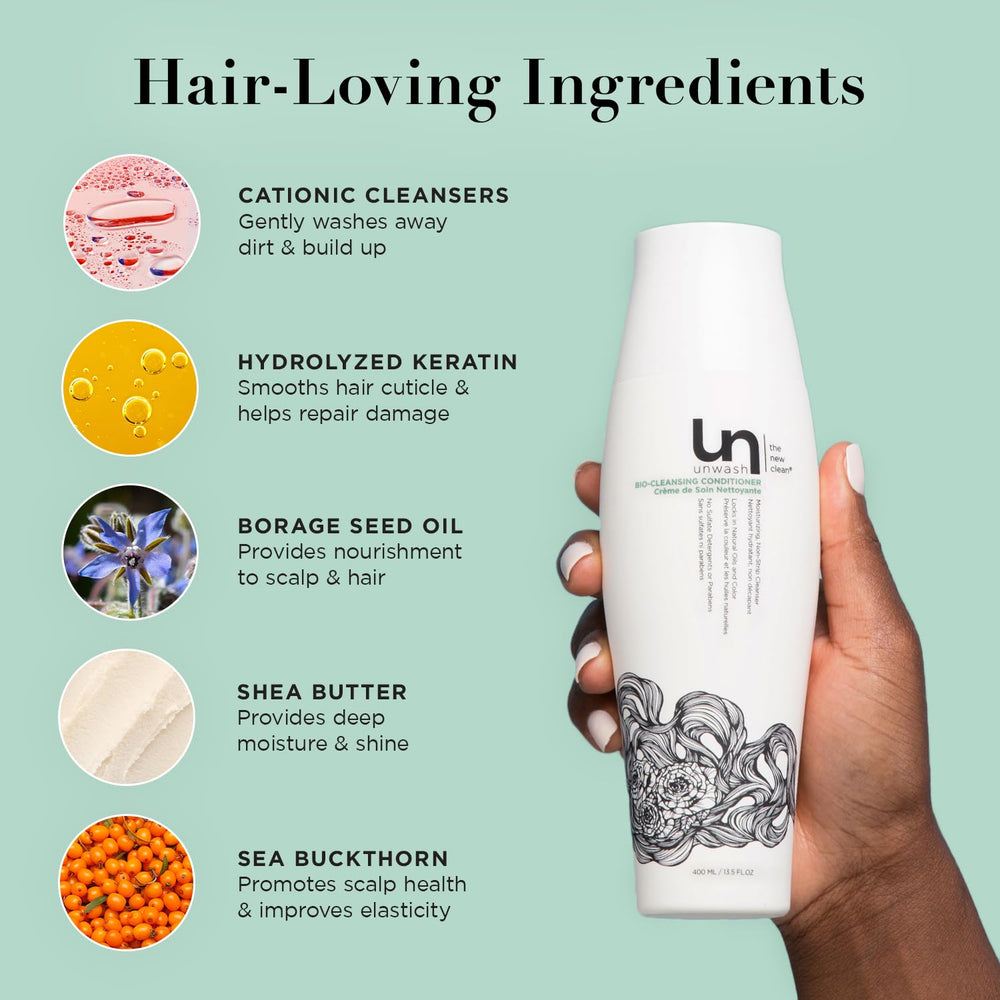 Curls after washing with Unwash Bio-Cleansing Conditioner with soft bounce