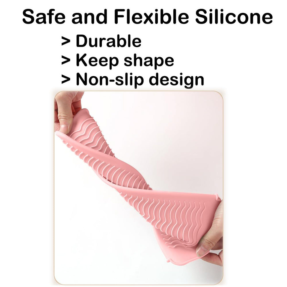 UORNERI pink heat-resistant mat adds style and safe workspace.
