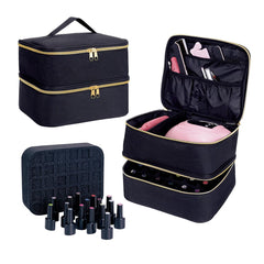UOZL nail polish organizer double-layer structure with separate storage zones