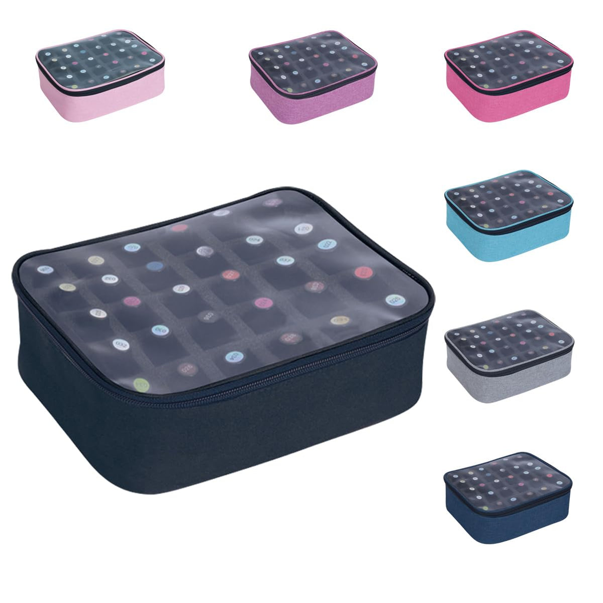 Organizador UOZL para esmaltes, vista frontal, acceso rápido a 30 botellas