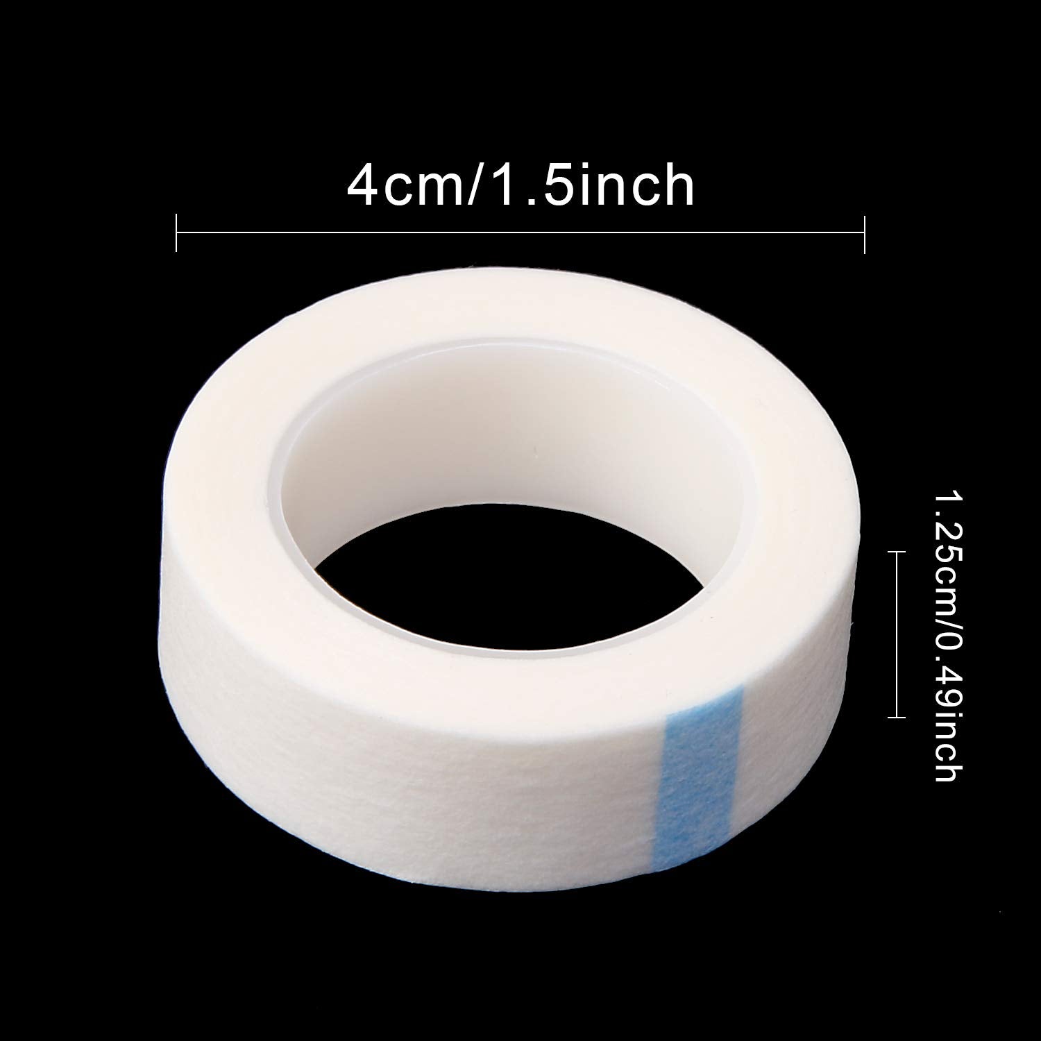 UPINS eyelash tape roll closeup showing slim 0.5 inch width for precise isolation