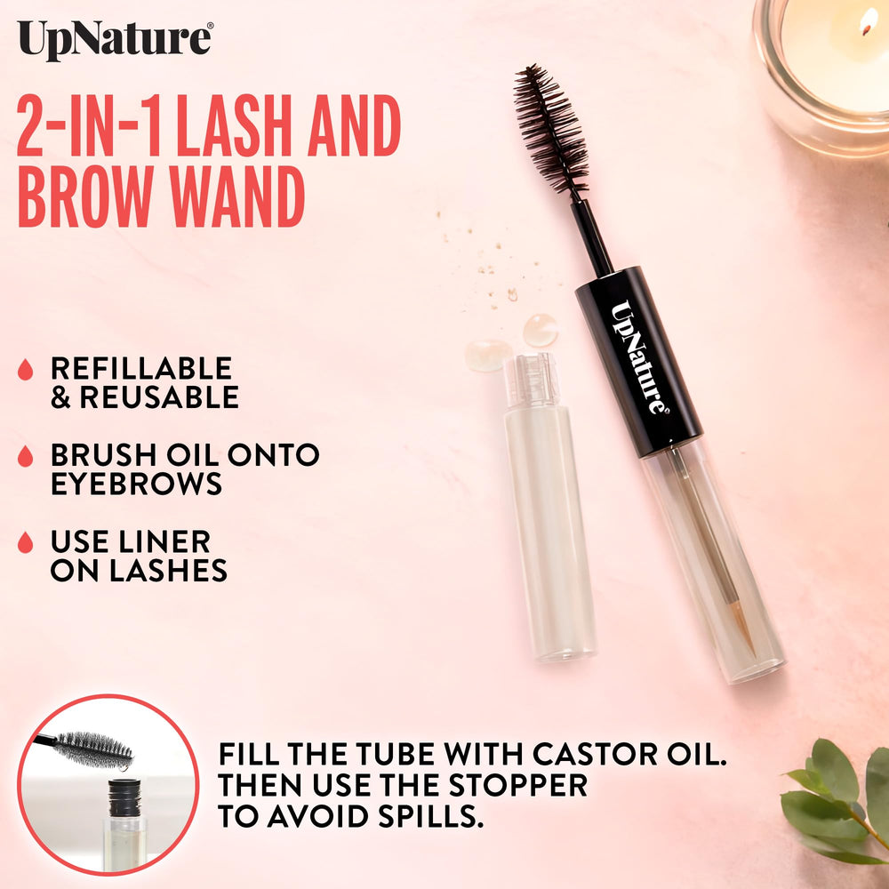 Aceite de ricino orgánico en UpNature Lash Serum de textura suave y nutritiva