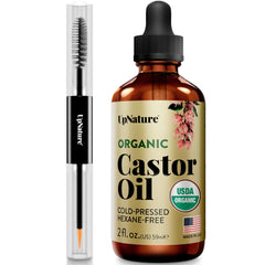 UpNature Lash Serum: botella de vidrio de 2oz lista para uso diario en pestañas y cejas