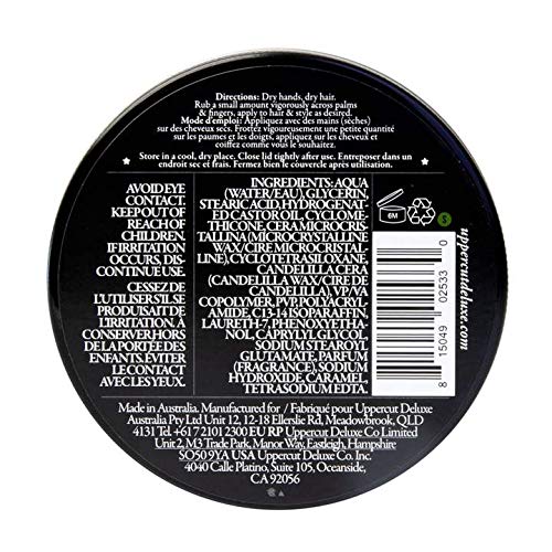 Uppercut Deluxe Matte Pomade, fijación media: soporte duradero para estilos modernos.