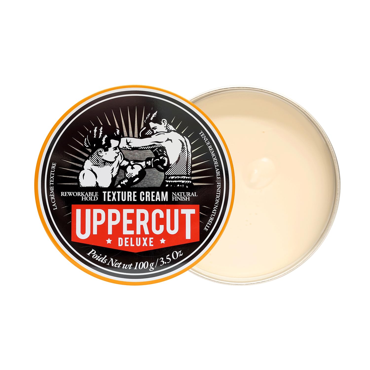 UPPERCUT DELUXE Texture Cream fijación moldeable, movimiento suave.