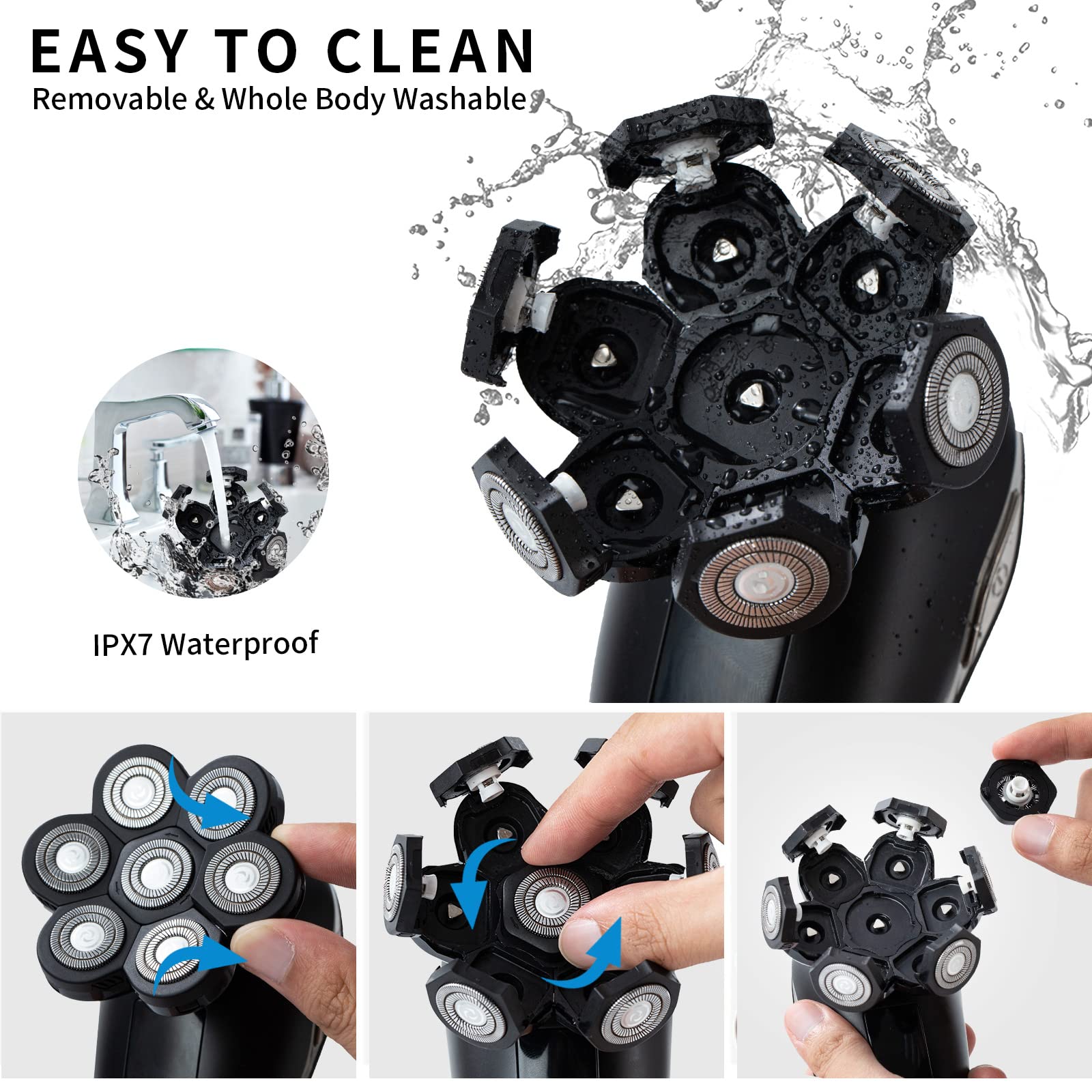 UPTARD wet and dry shaver for versatile grooming.