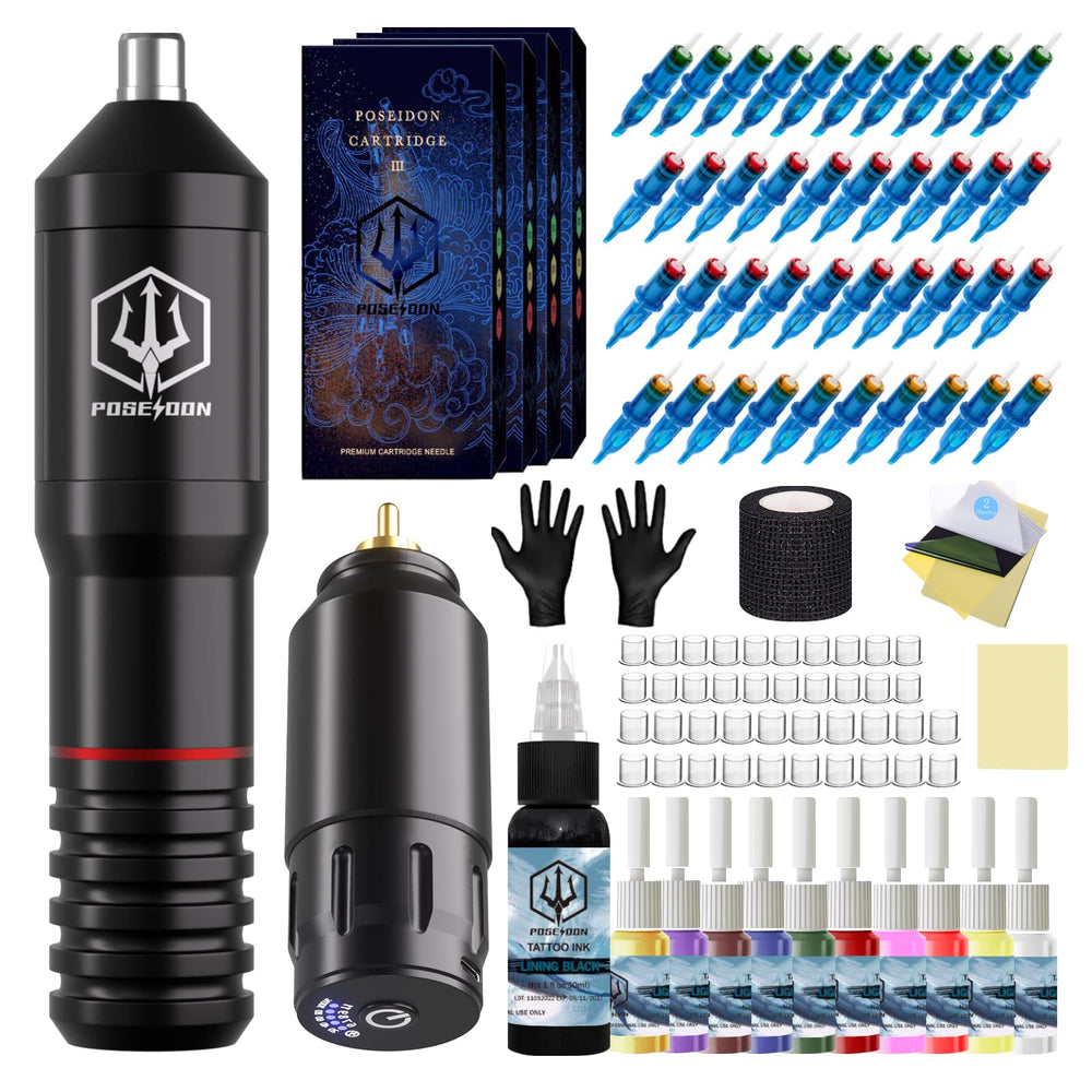 UPTATSUPPLY Poseidon tattoo pen with ergonomic grip for smoother lines