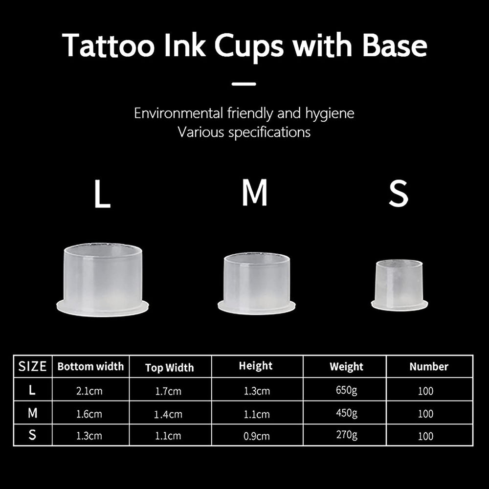UPTATSUPPLY tattoo ink cups base white stand for organized pigments.