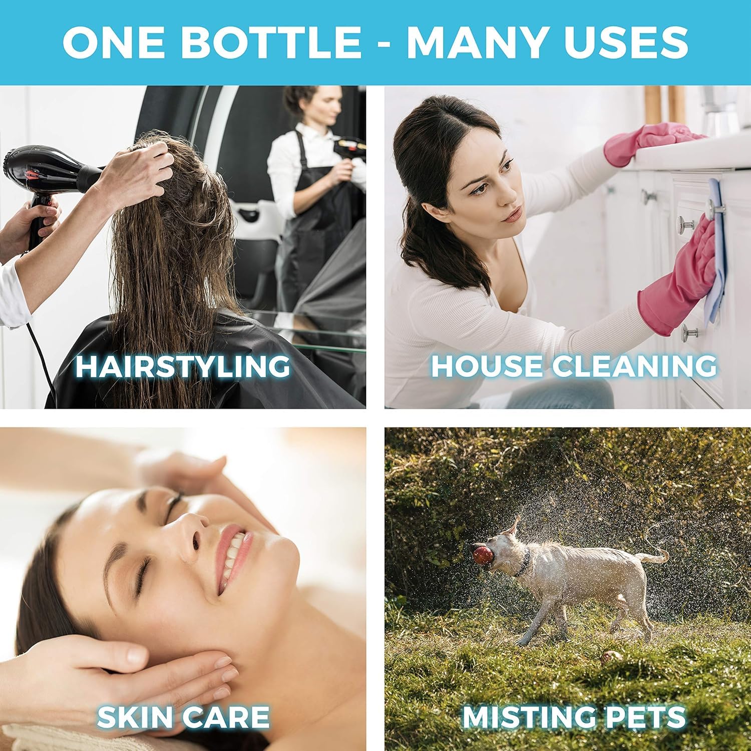 UrbAmerican water mister bottle provides even spray for skincare routines