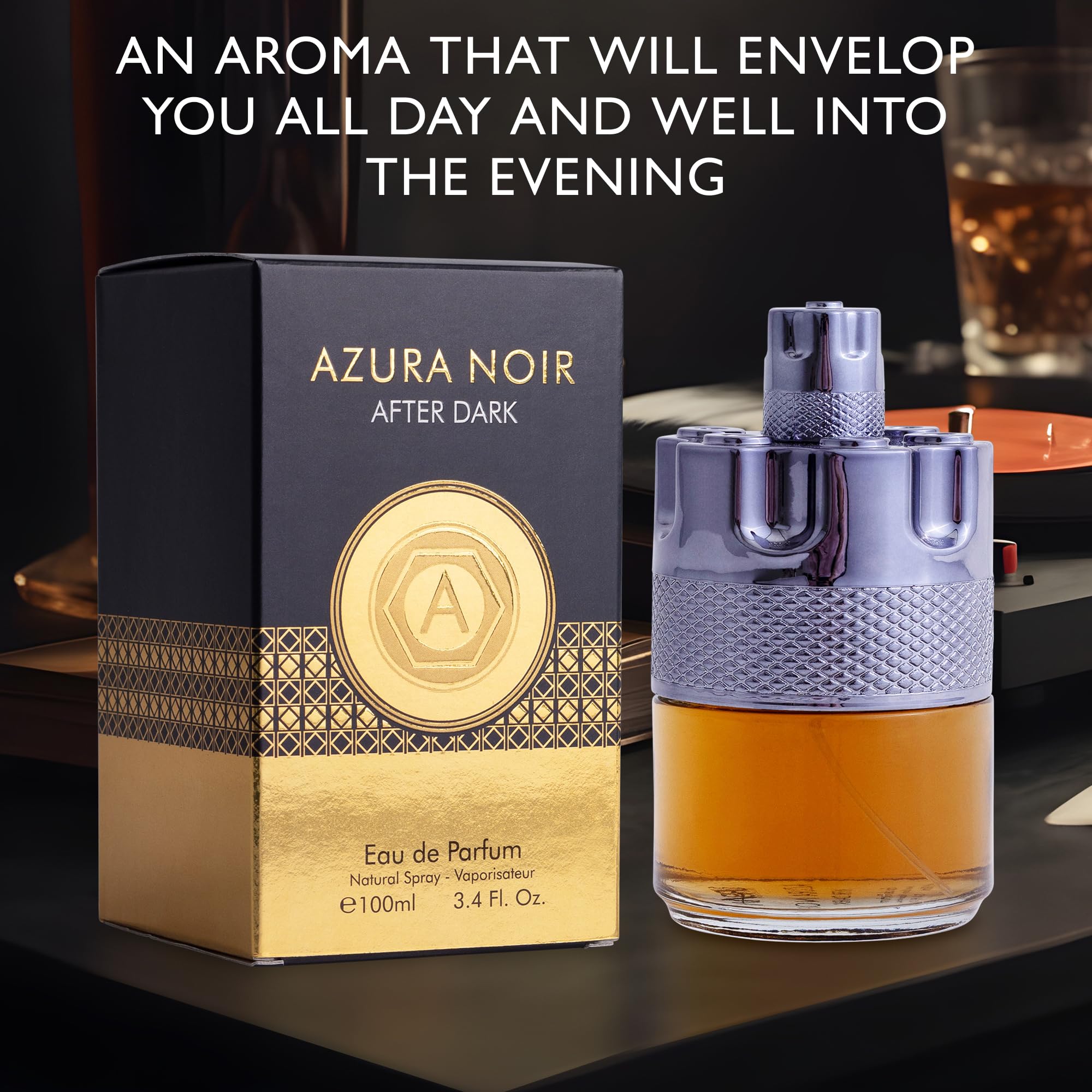 URBAN COLLECTION Azura Noir After Dark box packaging signals gift-ready sophistication.