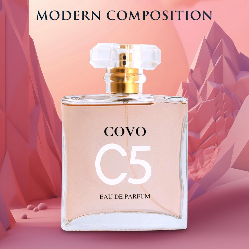 URBAN COLLECTION Covo C5 bottle back view with elegant packaging.
