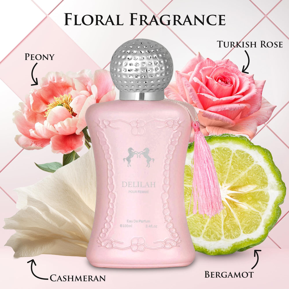 URBAN COLLECTION Delilah top notes panel with rose, peony, lychee, bergamot and nutmeg.