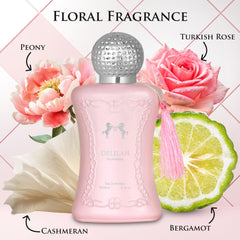 URBAN COLLECTION Delilah top notes panel with rose, peony, lychee, bergamot and nutmeg.