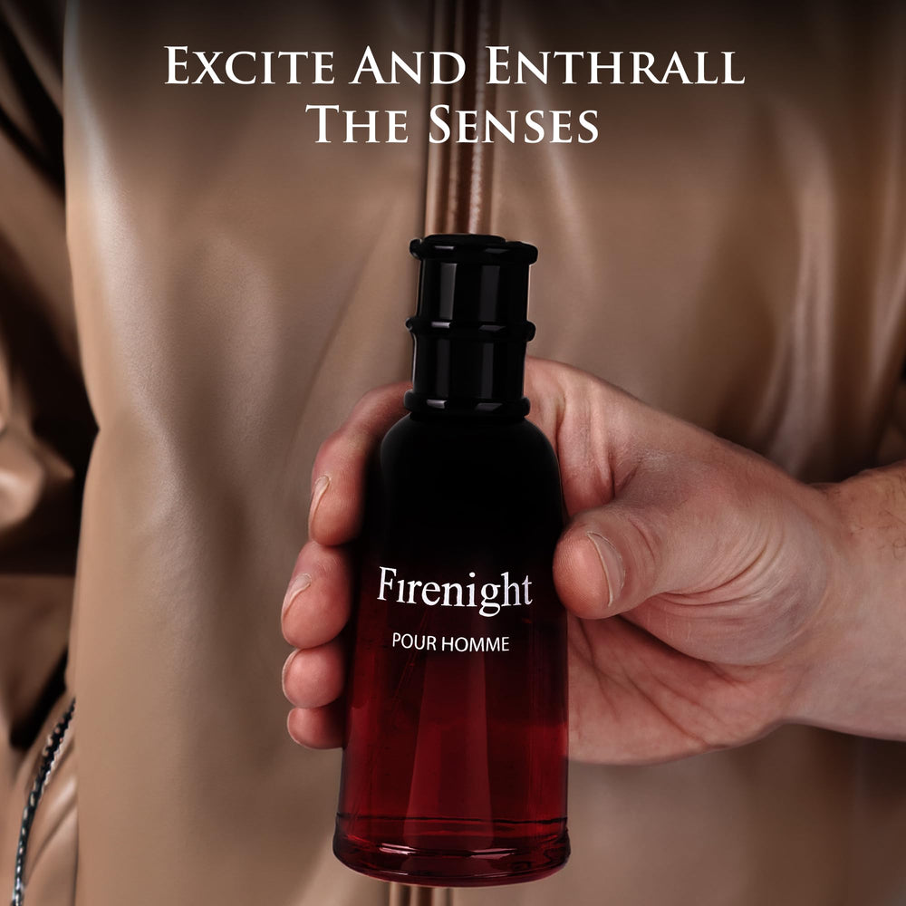 URBAN COLLECTION Firenight spray on pulse points for long-lasting presence.