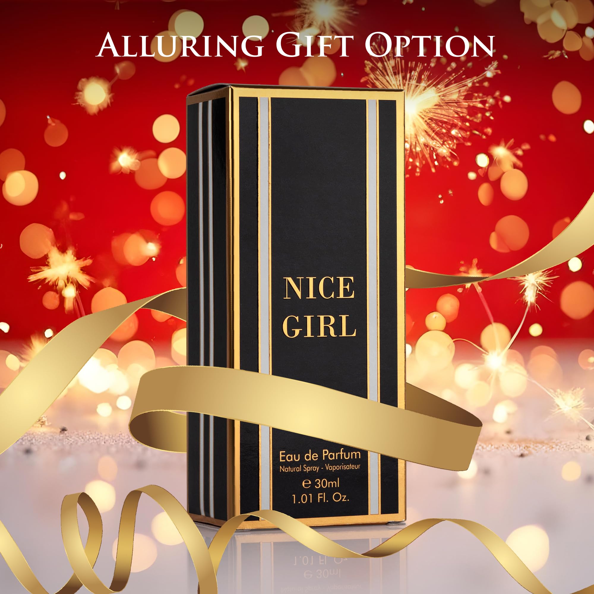URBAN COLLECTION Nice Girl fragrance notes graphic features vanilla cacao hints