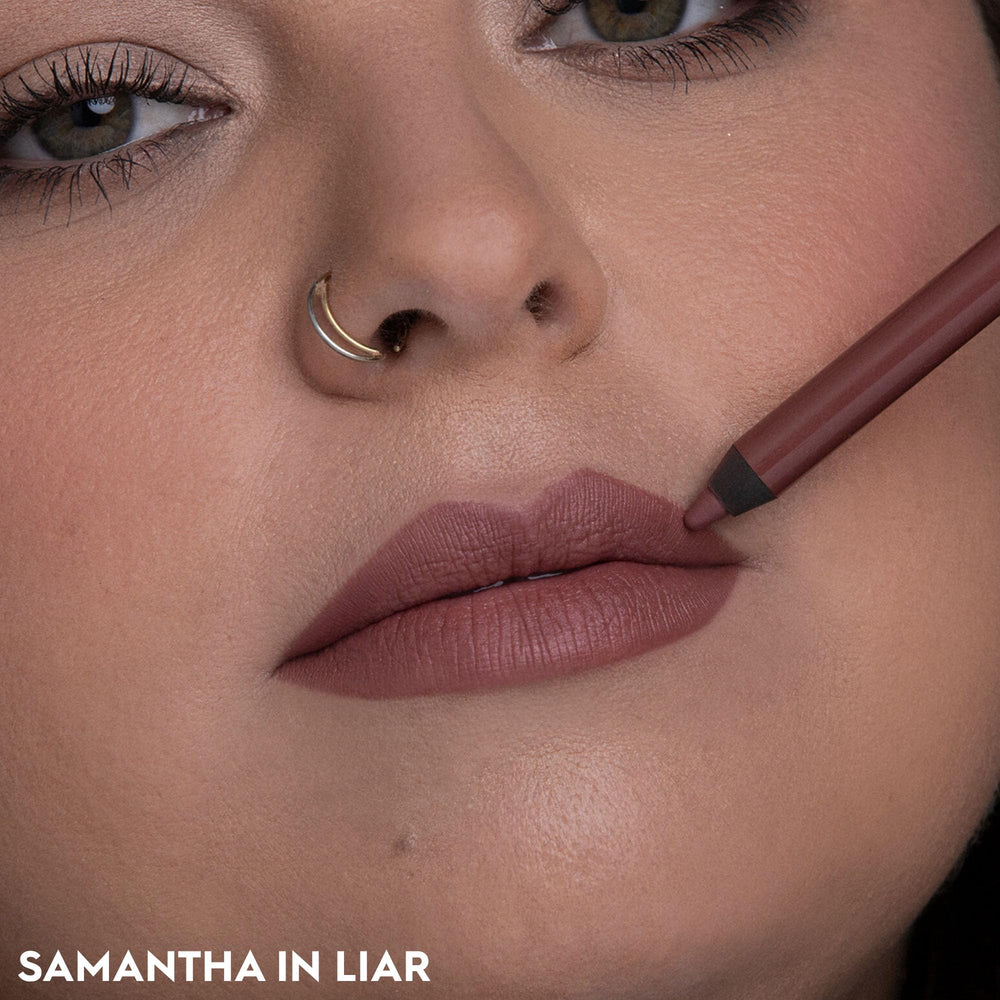 Urban Decay 24/7 Glide-On Lip Pencil Liar mauve nude packaging