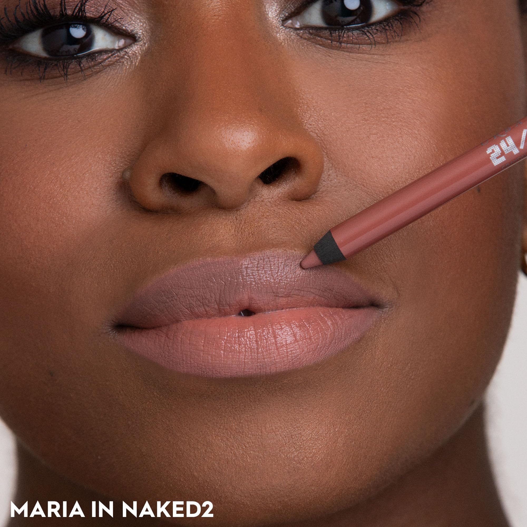 Urban Decay 24/7 Glide-On Lip Pencil Naked2 creamy texture helps prevent feathering