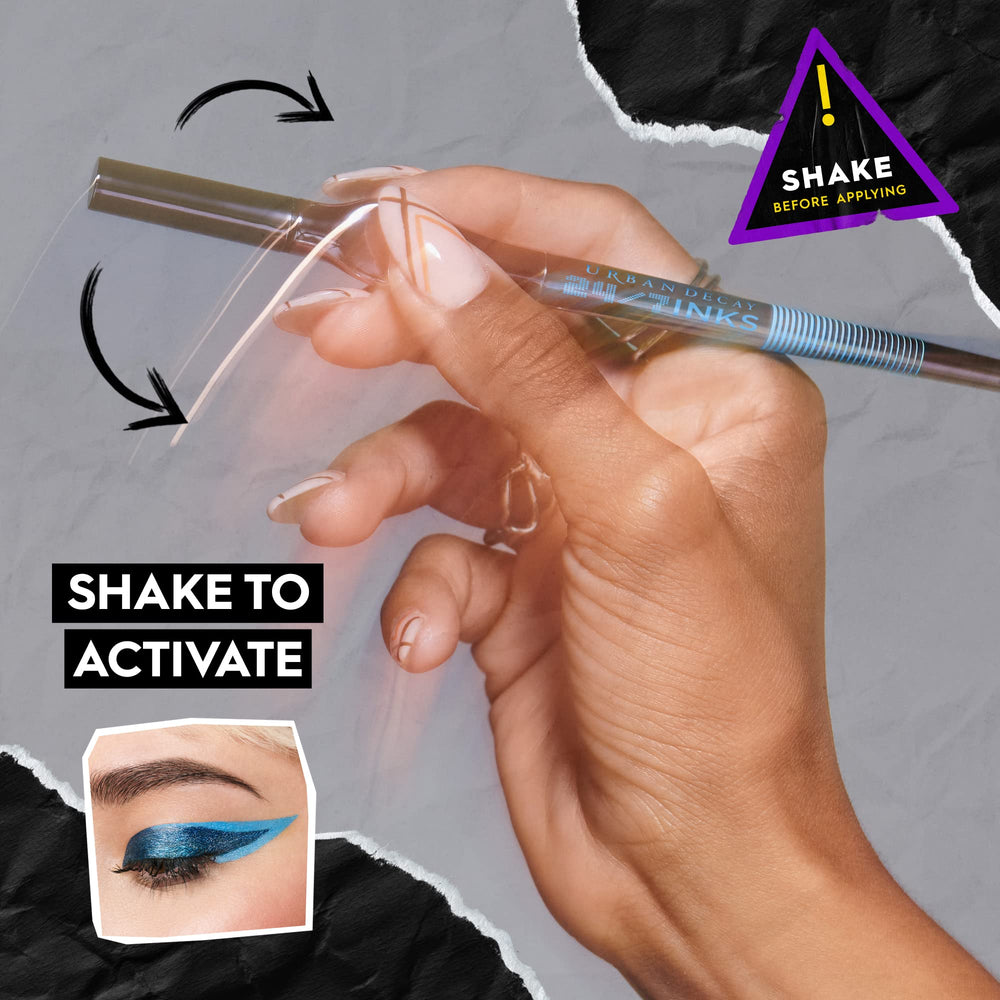 URBAN DECAY 24/7 Inks brush-tip Whiskey demonstrates rich, defined color