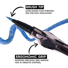 URBAN DECAY 24/7 Inks brush-tip Zero in action for smooth bold lines
