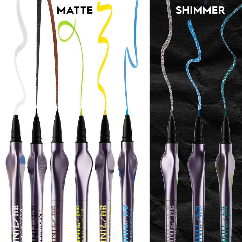 URBAN DECAY 24/7 Inks swatch shows water-resistant, smudge-proof formula