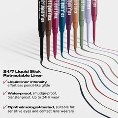 Urban Decay 24/7 Liquid Stick cat-eye look example with bold definition.
