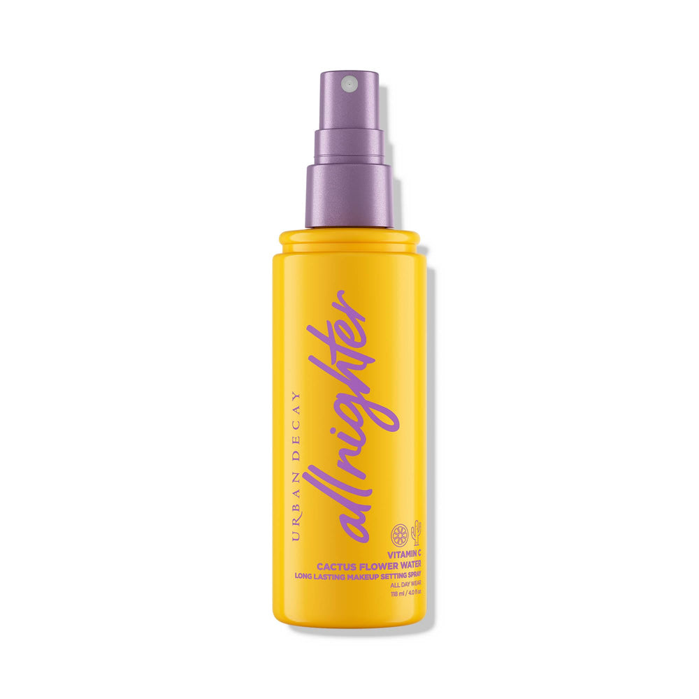 Urban Decay All Nighter bottle pour for controlled dispensing and even makeup setting.