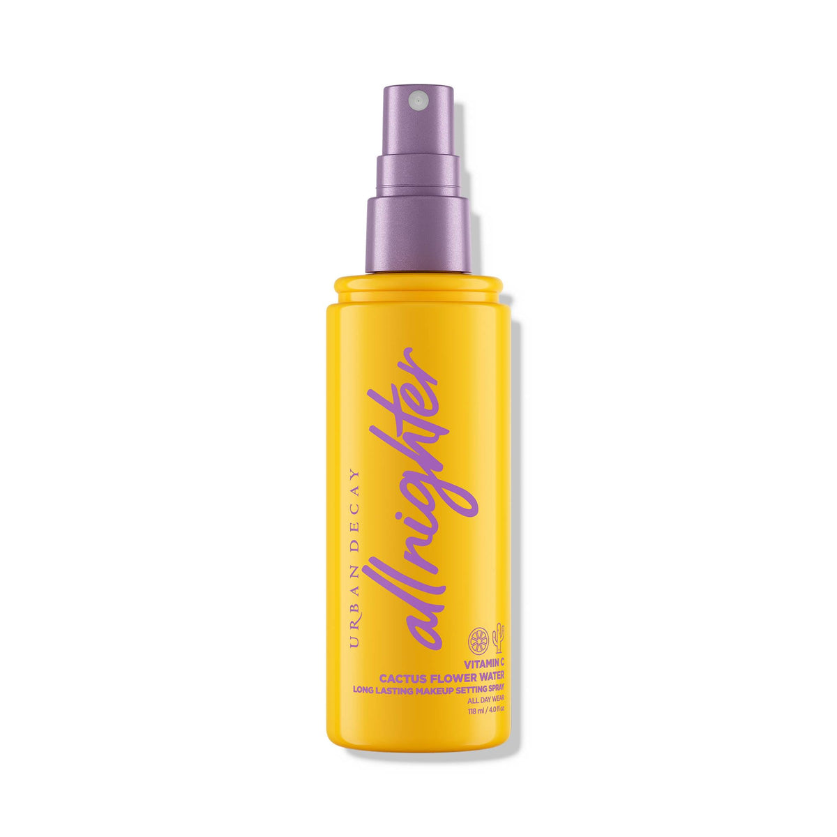 Urban Decay All Nighter bottle pour for controlled dispensing and even makeup setting.