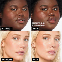 Urban Decay All Nighter illuminated finish shows radiant, lasting makeup look.