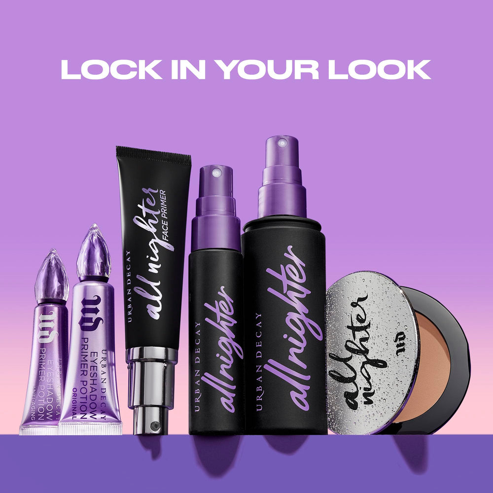 Urban Decay All Nighter setting powder helps oil control all day.