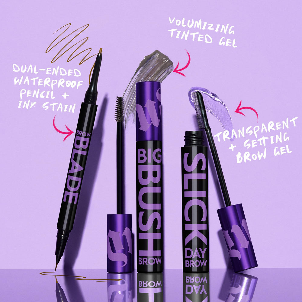 Urban Decay Brow Blade with All Nighter setting spray for sealed, lasting wear