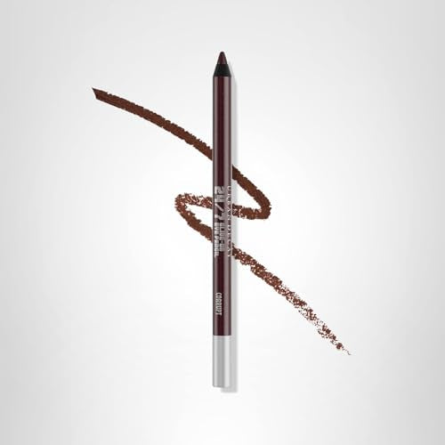 Compact URBAN DECAY Corrupt pencil fits in a makeup bag for on-the-go use.