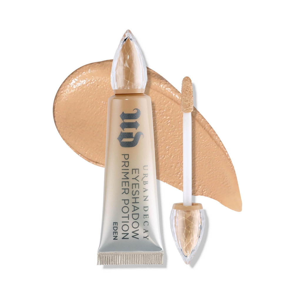 Urban Decay Matte Eyeshadow Primer Eden tube closeup showing nude base for vibrant, crease-resistant color