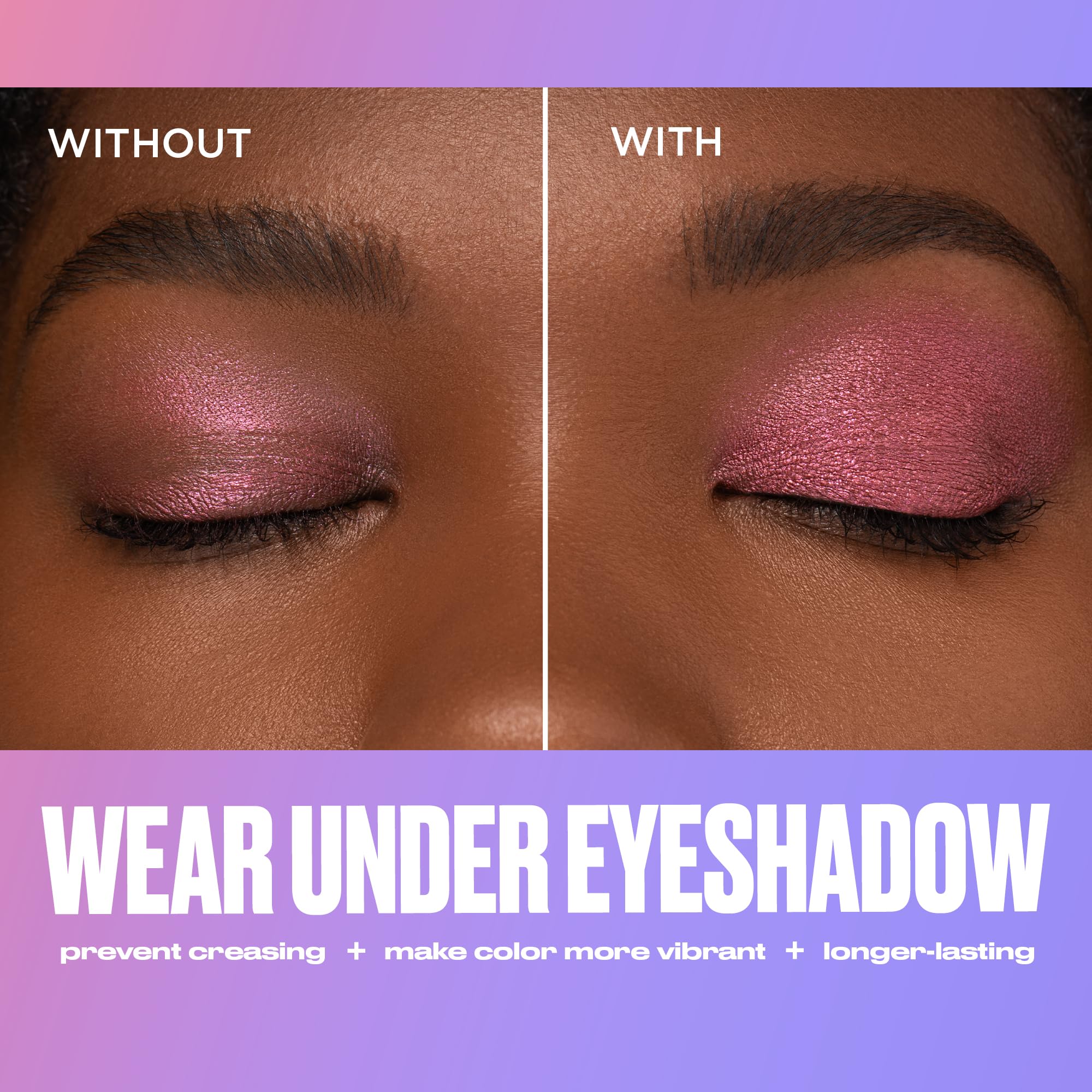 Urban Decay Eden tint swirl on primer texture highlighting creamy base