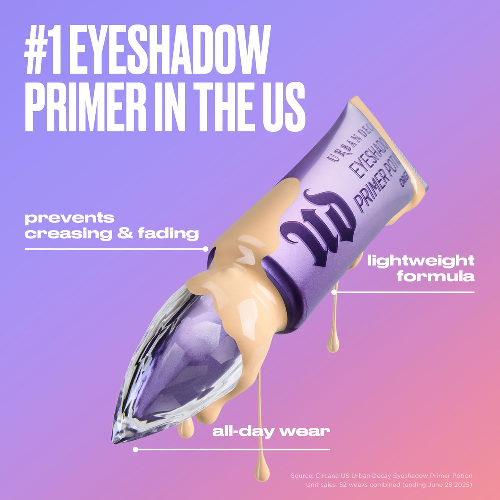 Urban Decay Matte Eyeshadow Primer Eden wand application demonstrating precise crease-free prep