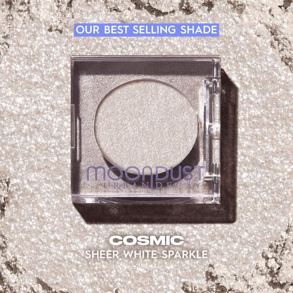 Urban Decay Moondust Space Cowboy on lids for dimensional sparkle