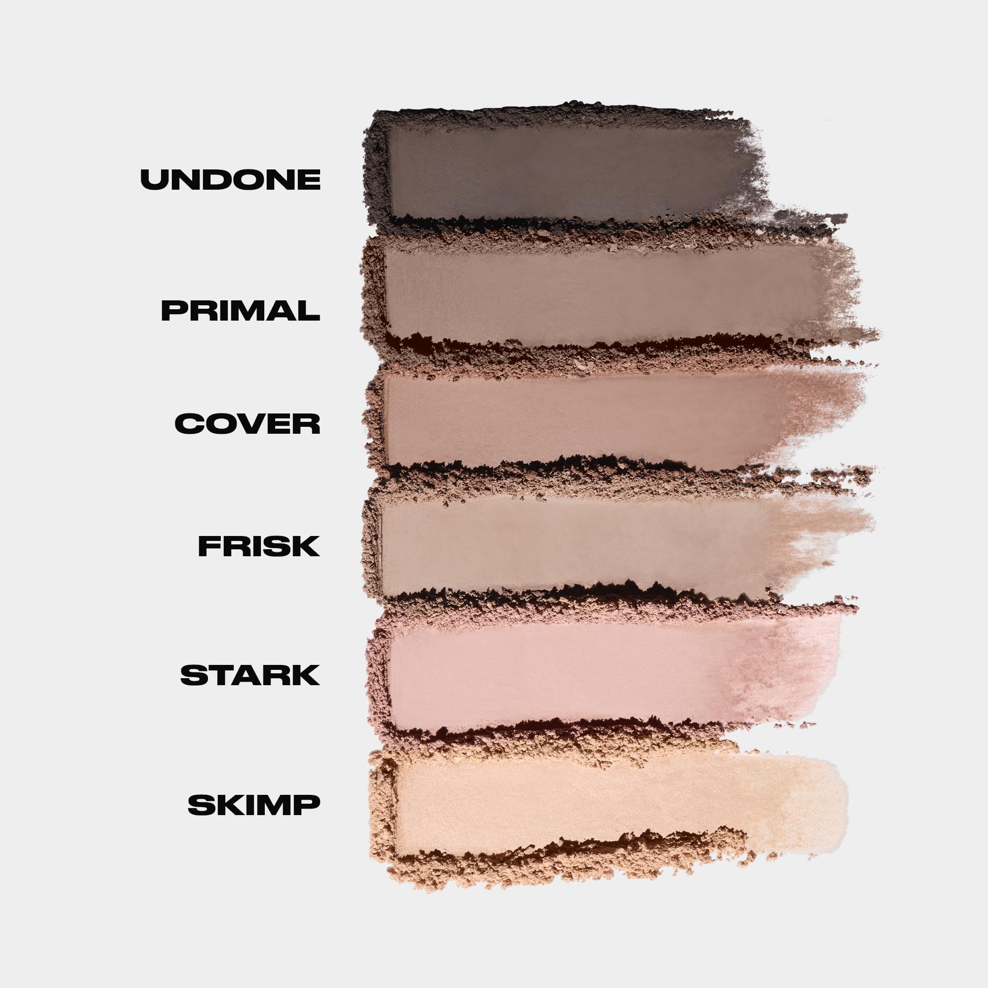 URBAN DECAY Naked2 Basics mini palette open layout showing six matte neutrals