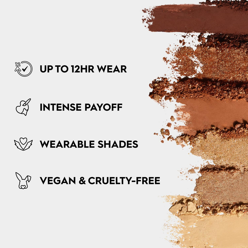 Urban Decay Naked Mini Half Baked shade panels open with six bronze neutrals for versatile eye makeup.