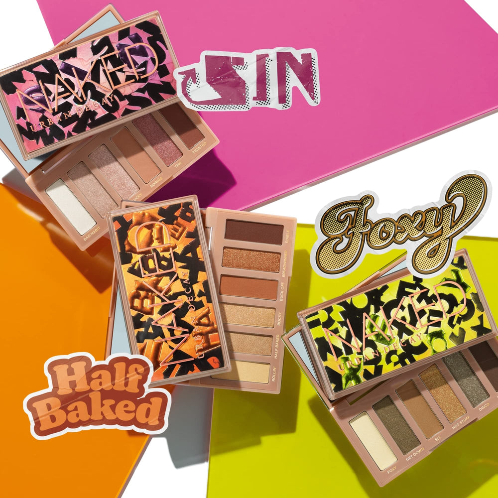 Creamy, blendable textures in Urban Decay Naked Mini Sin deliver long-lasting color.