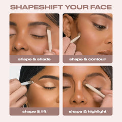 Urban Decay Naked Shaped Palette shimmer highlighters for radiant highlight.