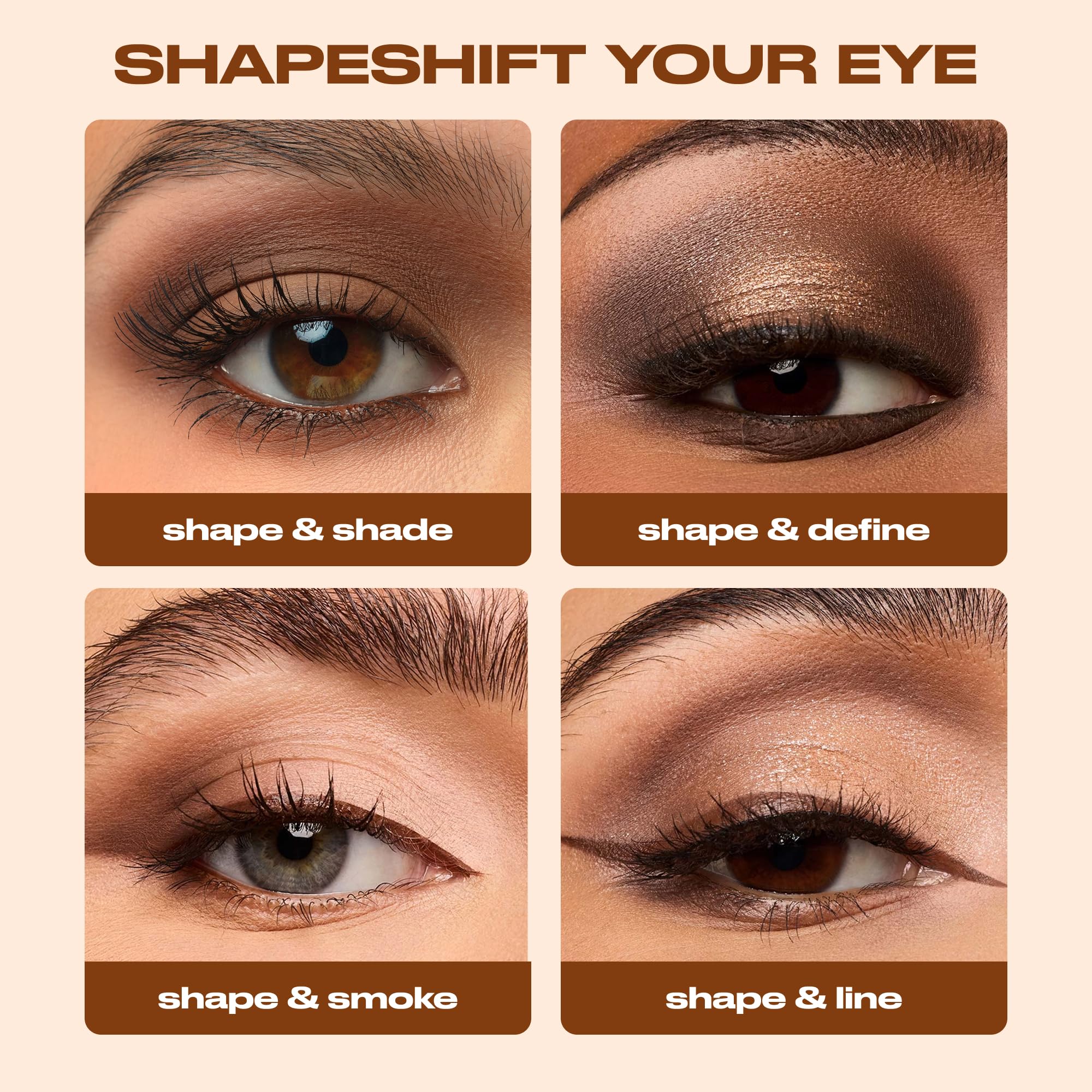 Urban Decay Naked Shaped Palette swatches reveal cream, matte, shimmer, and glimmer toppers