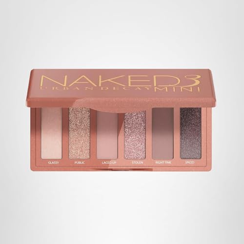 Urban Decay Naked3 Mini compact with mirror and shade variety.