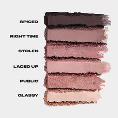 Urban Decay Naked3 Mini mauve shades close-up for soft glam options.
