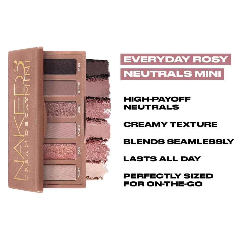 Urban Decay Naked3 Mini travel case open to reveal the mirror.